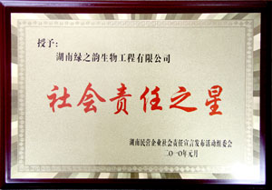 綠之韻集團董事常務(wù)副總經(jīng)理勞嘉獲“社會責(zé)任之星”稱號