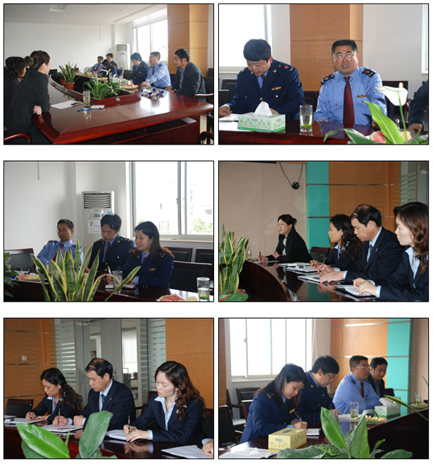 瀏陽市工商行政管理局、公平交易局、瀏陽生物醫(yī)藥園區(qū)工商分局等工作小組成員一行來綠之韻集團(tuán)作行政指導(dǎo)工作