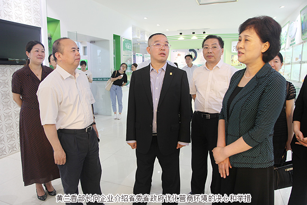 中共湖南省委常委、省委統(tǒng)戰(zhàn)部部長黃蘭香一行蒞臨綠之韻調(diào)研指導(dǎo)