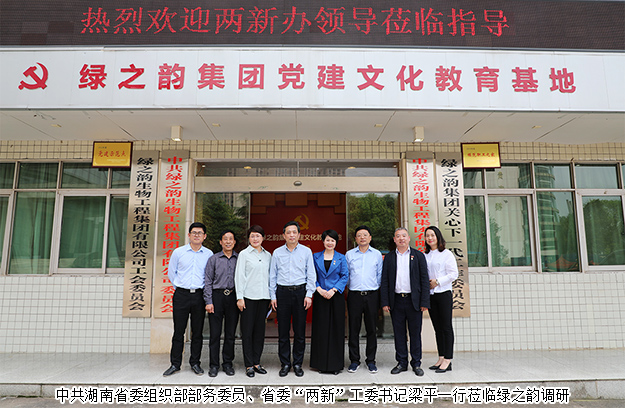 中共湖南省委組織部部務(wù)委員、省委“兩新”工委書記梁平一行蒞臨綠之韻調(diào)研